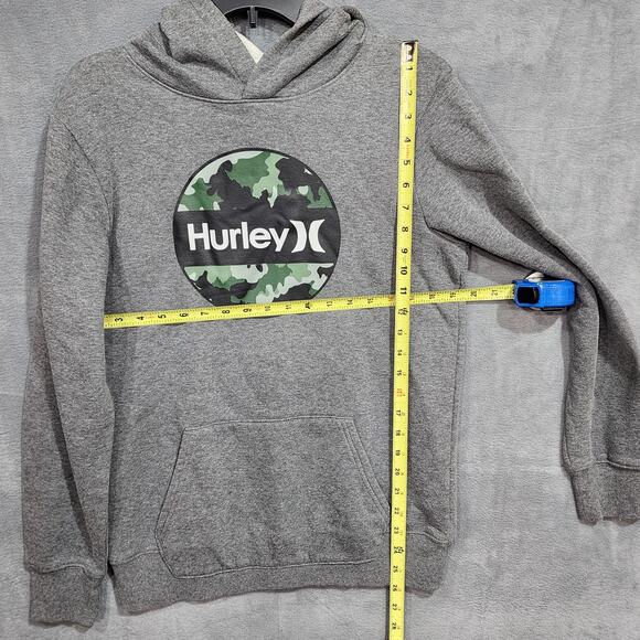Hurley Hoodie Pullover Boys Heather Gray Size 18/20 - Picture 6 of 6